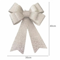 Funda mare cu sclipici si LED, 40 x 30 cm, argintiu, Vivo CRB-SILVER